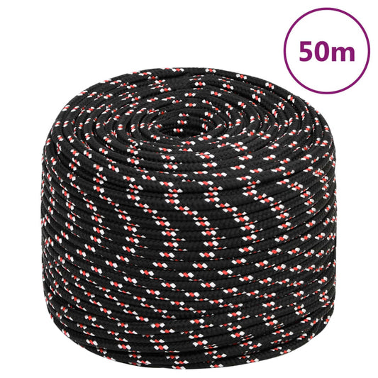 Valties virvė, juodos spalvos, 6mm, 50m, polipropilenas